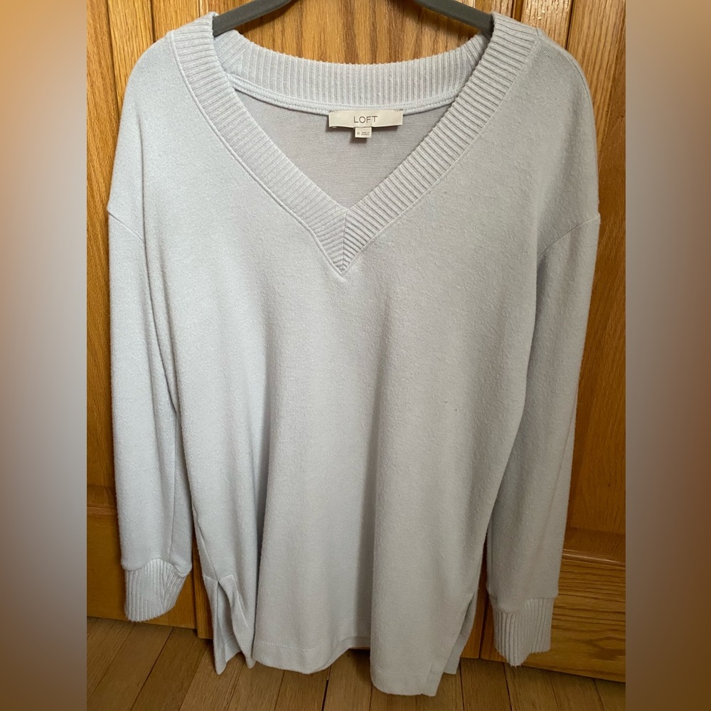 LOFT Baby Blue Deep Tunic Sweater